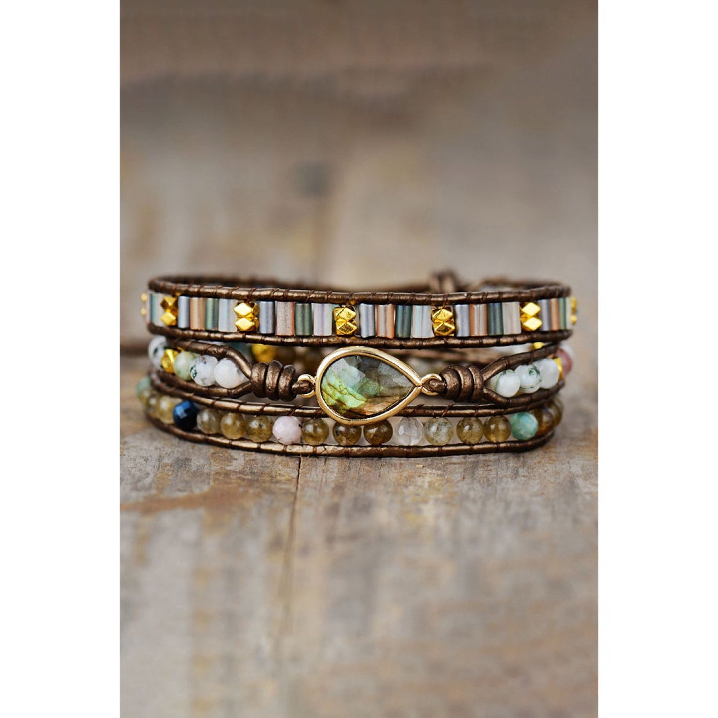 Handmade Triple Layer Beaded Bracelet