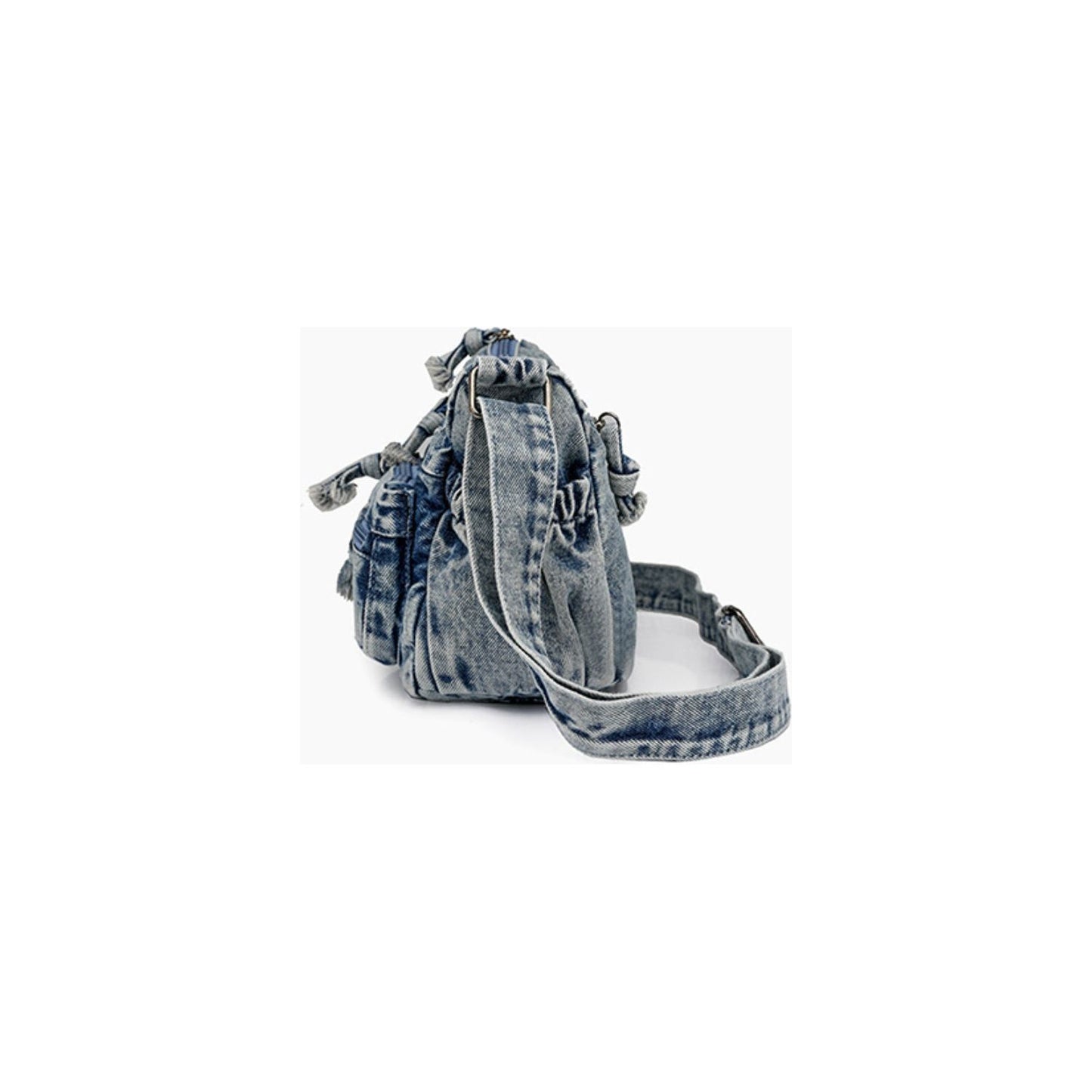 Adjustable Strap Denim Crossbody Bag