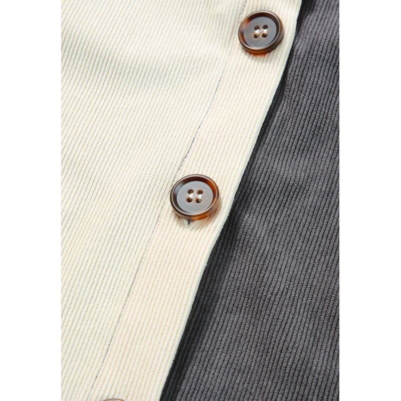 Leopard Button Up Drop Shoulder Jacket