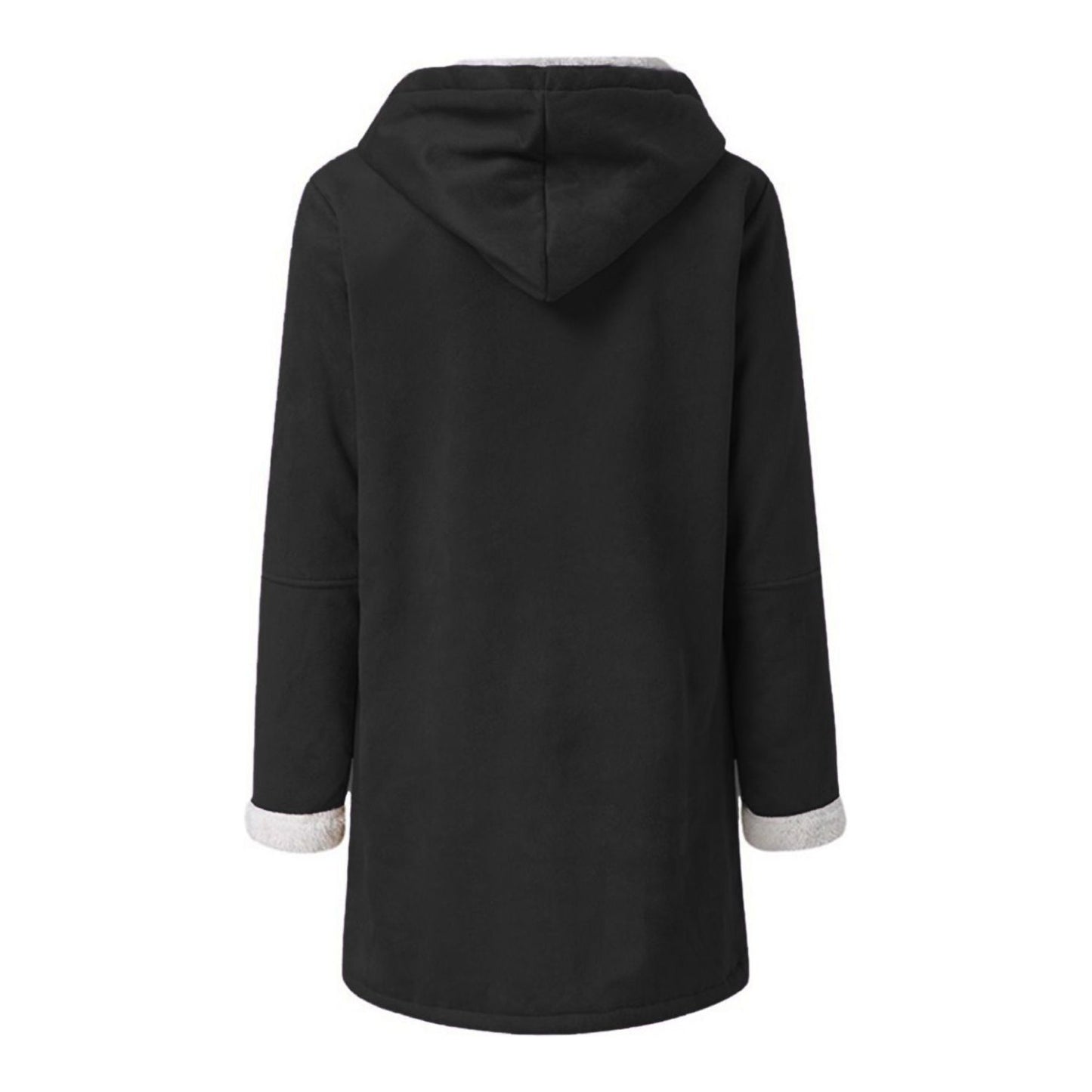 Full Size Pocketed Long Sleeve Hooded Toggle Jacket