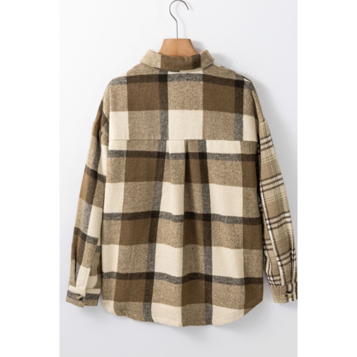 Plaid Button Up Flap Pocket Shacket