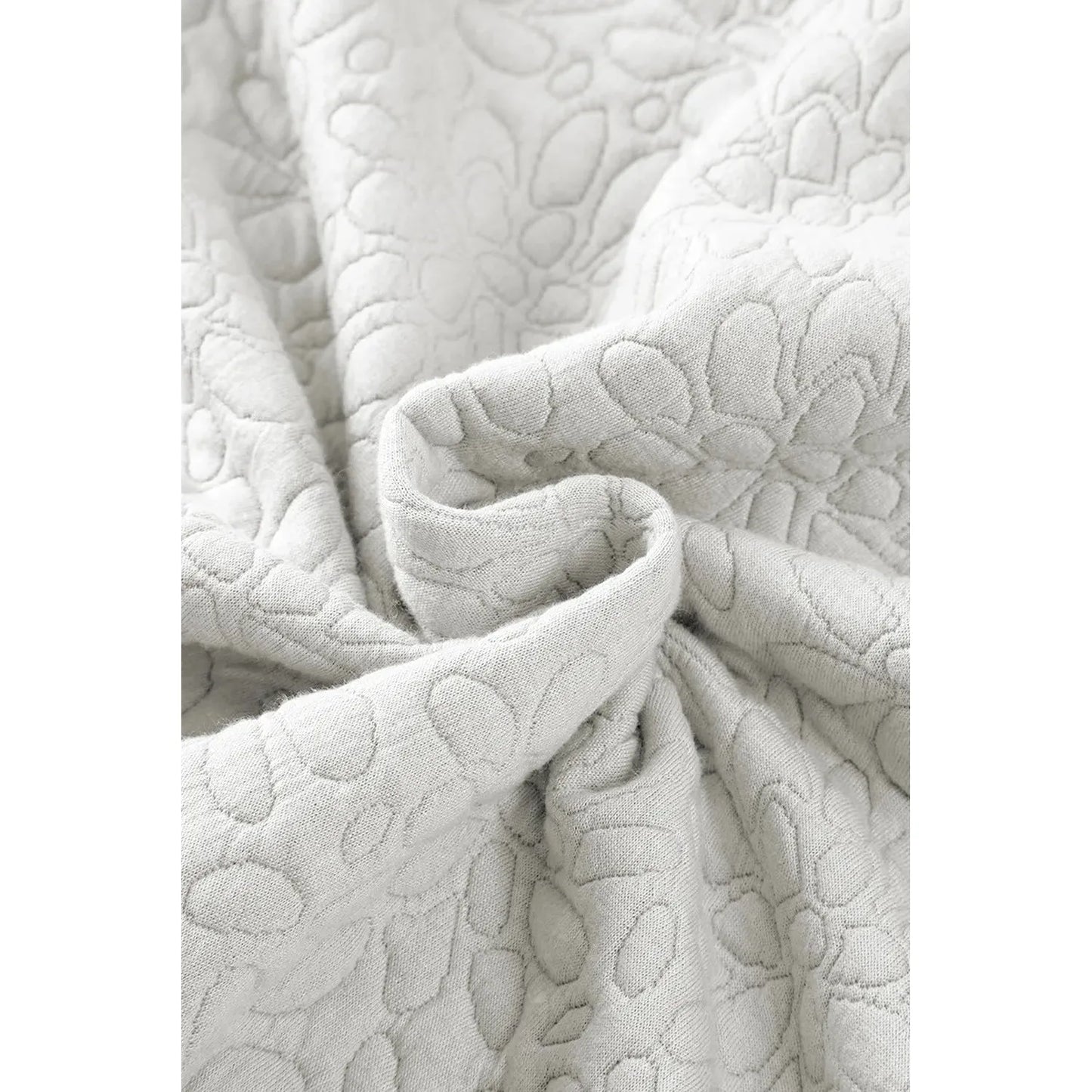 Baseball Collar Floral Quilted Jacket