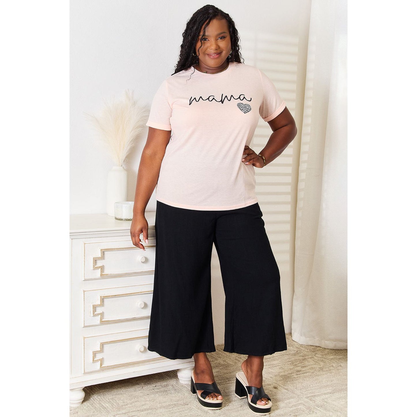 Simply Love MAMA Heart Graphic T-Shirt
