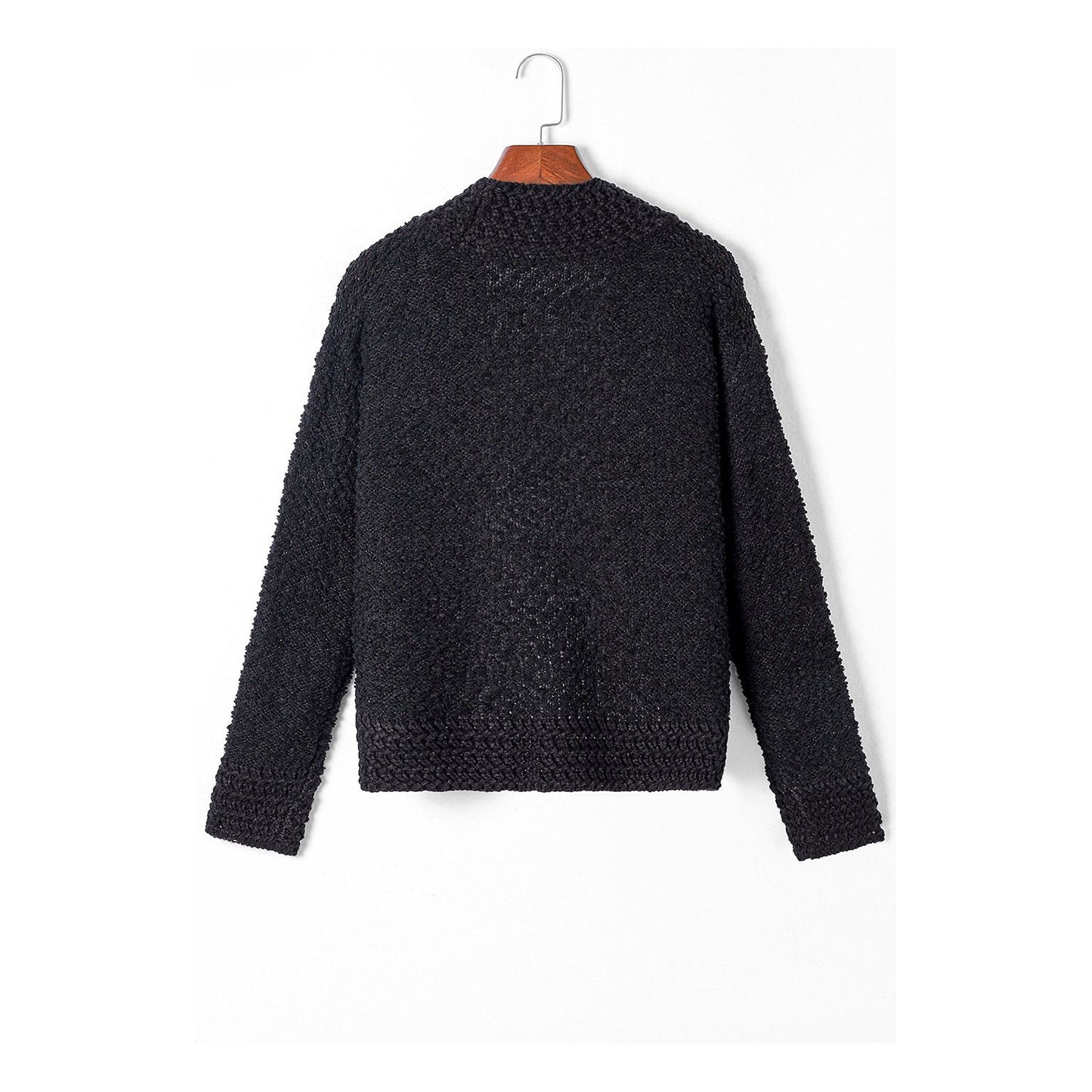 Solid Color Open Front Cardigan