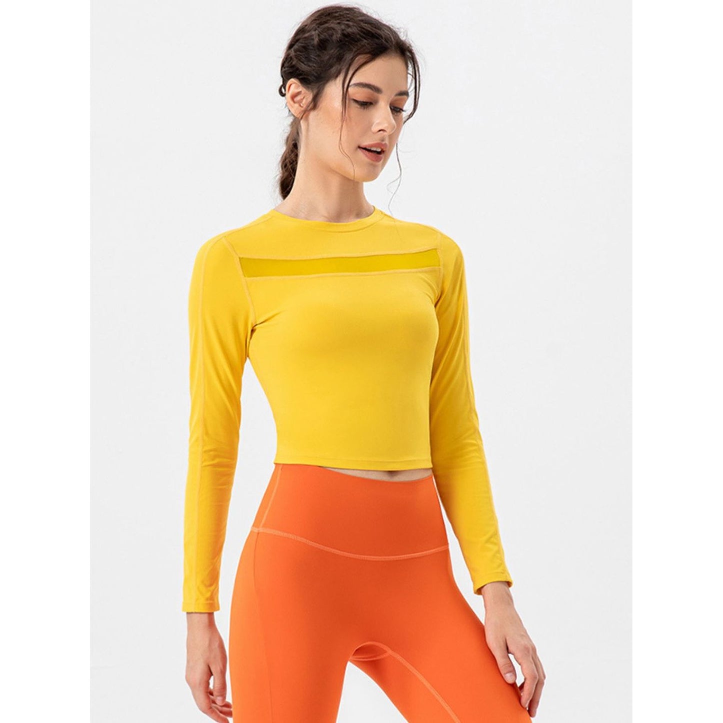 Round Neck Long Sleeve Active T-Shirt