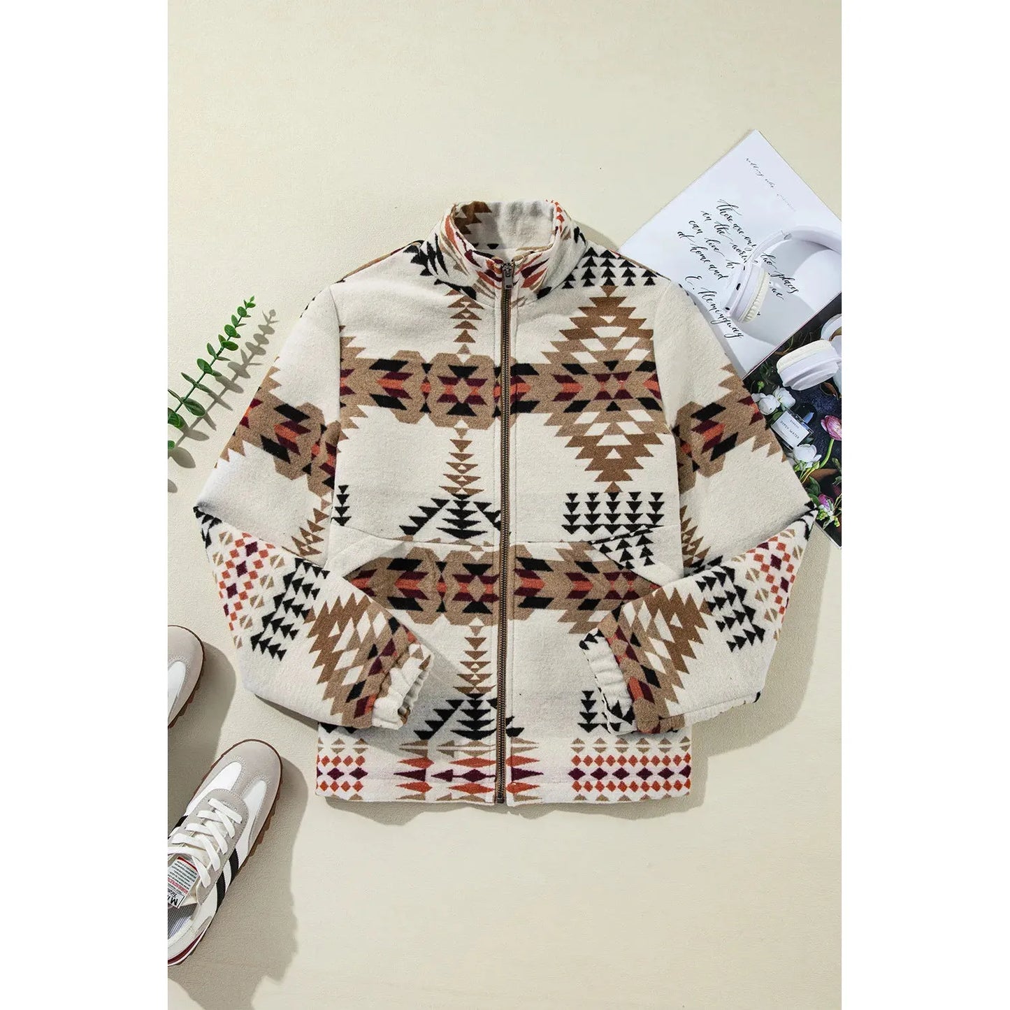 Zip Up Mock Neck Jacket