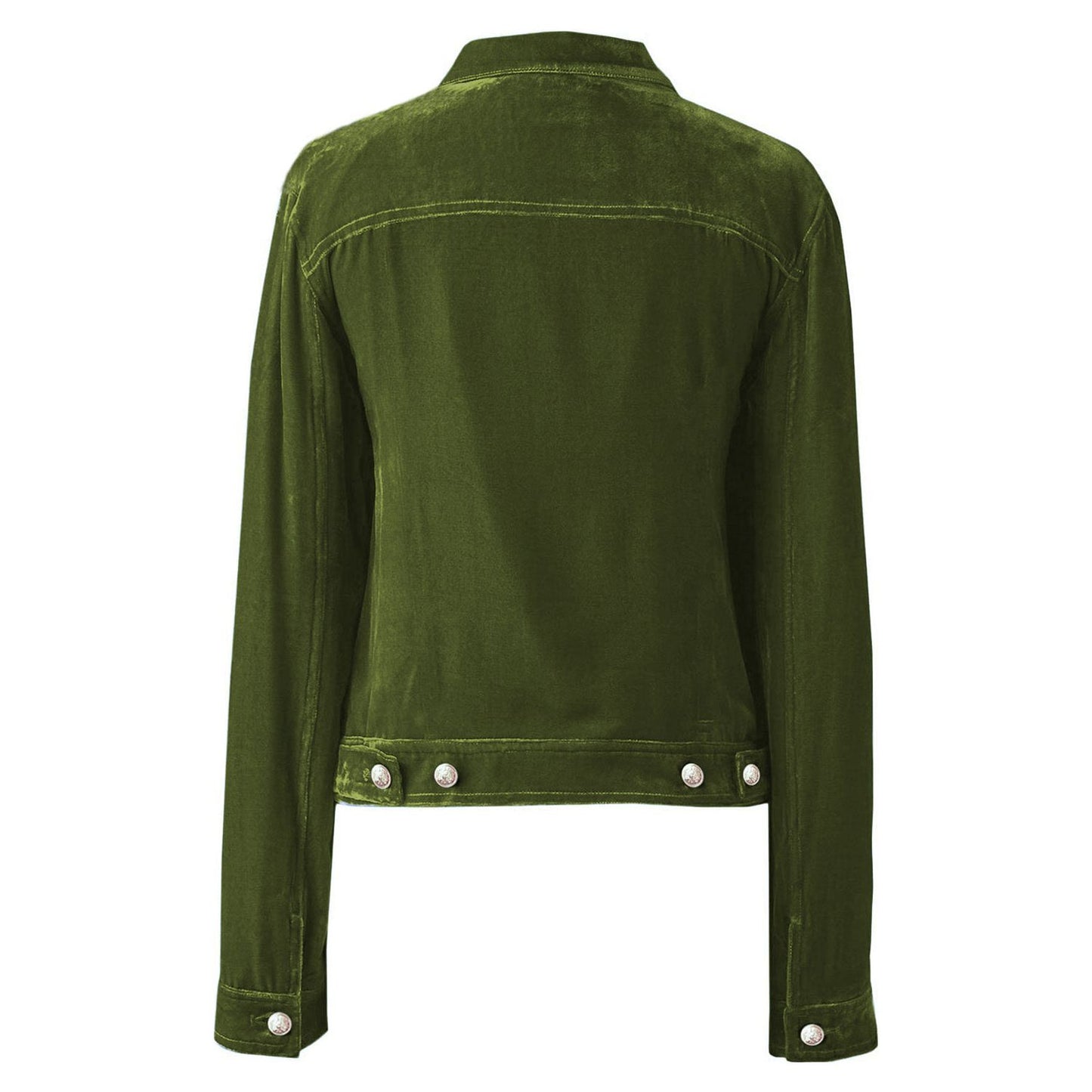 Button Up Long Sleeve Jacket with Chest Pockets