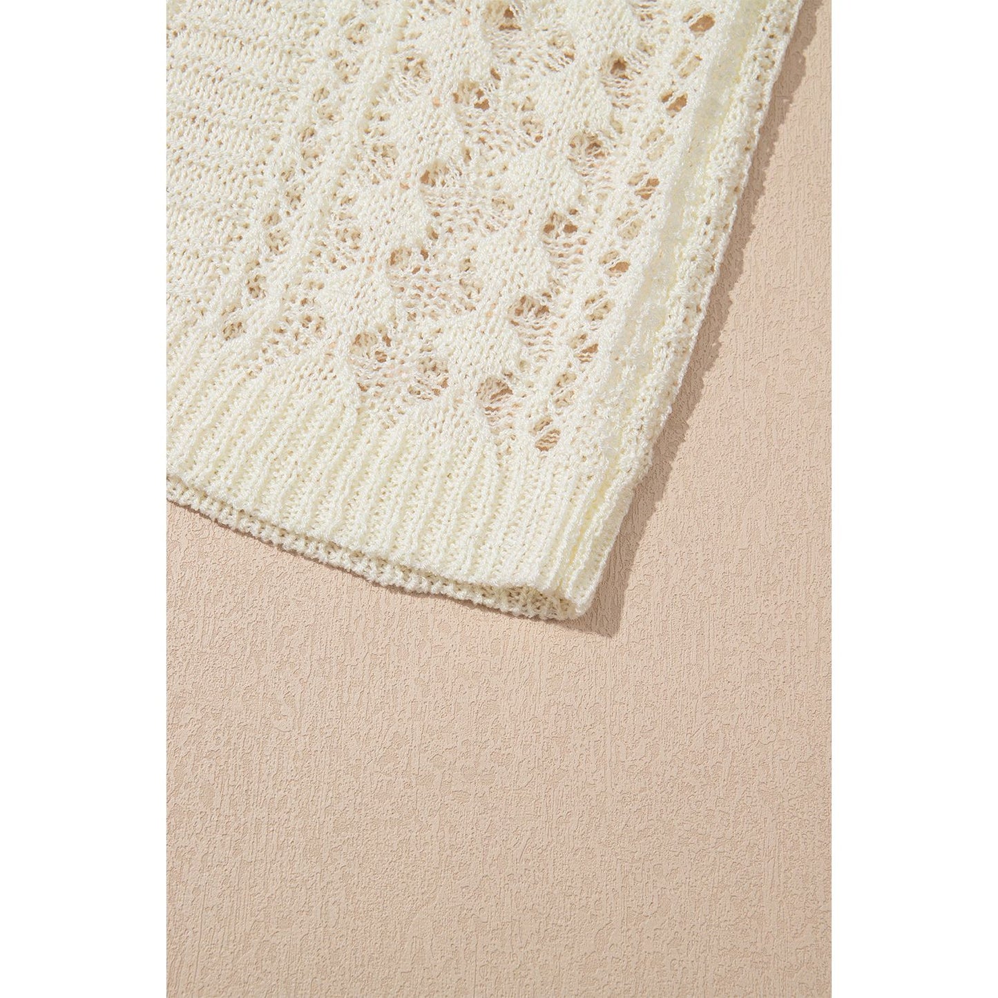 Hollow Out Drop Shoulder Sweater