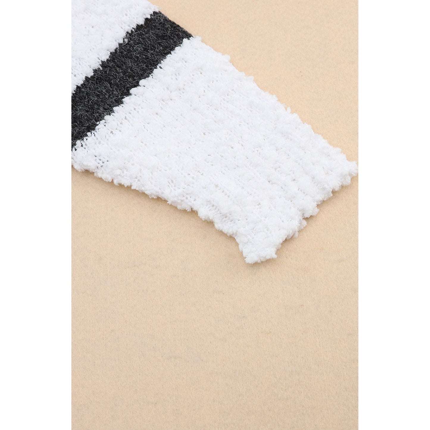 Striped Round Neck Dropped Shoulder Sweater