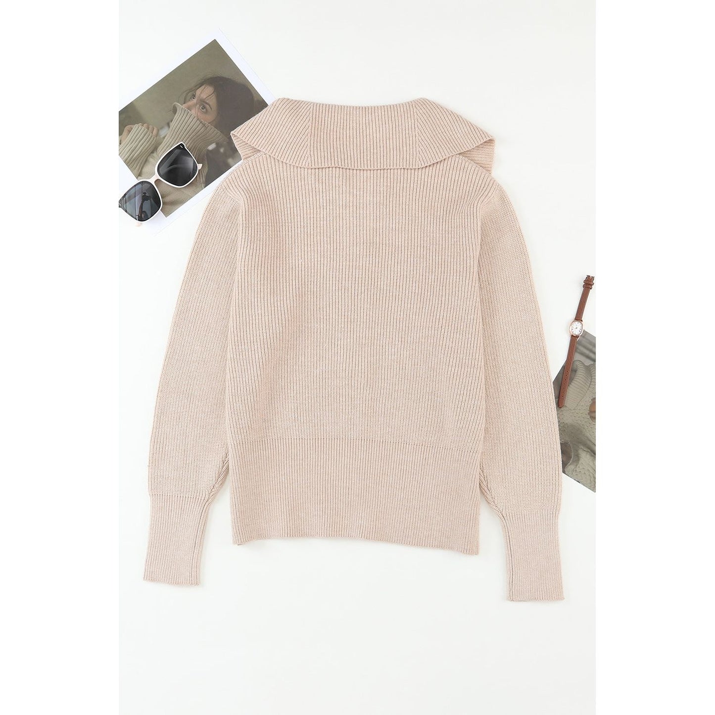 Zip Up Long Sleeve Cardigan