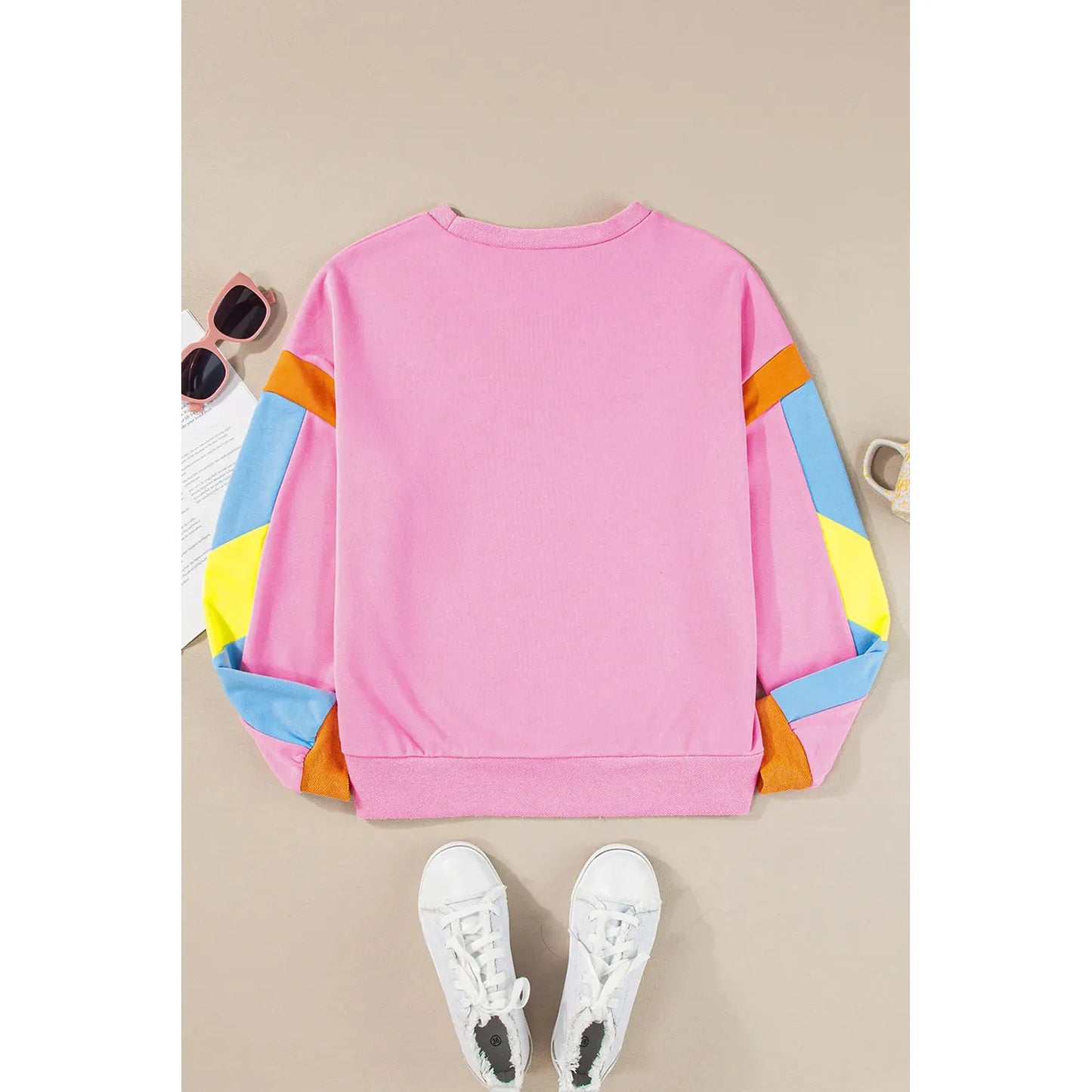 Contrast Football Long Sleeve Sweatshirt