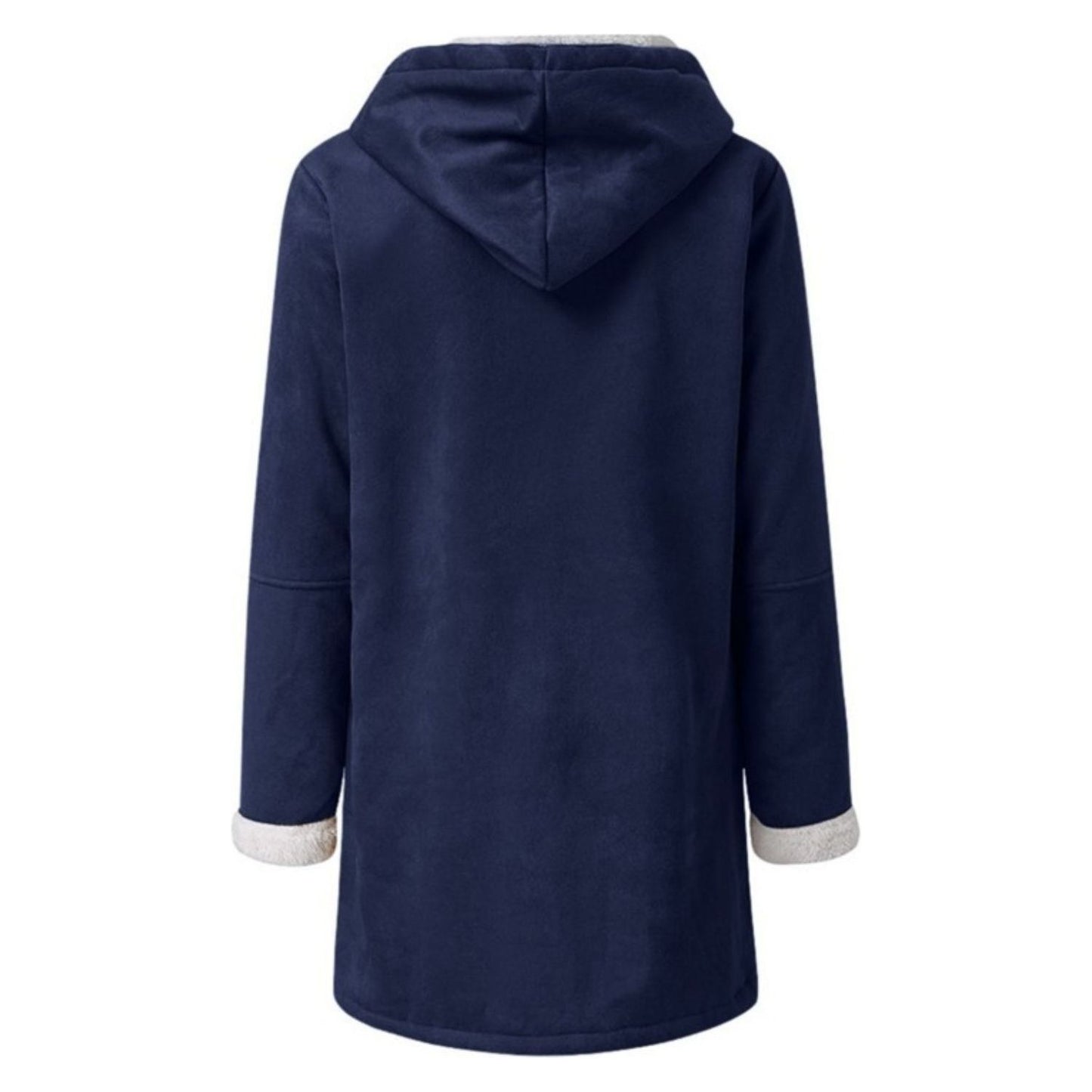 Full Size Pocketed Long Sleeve Hooded Toggle Jacket
