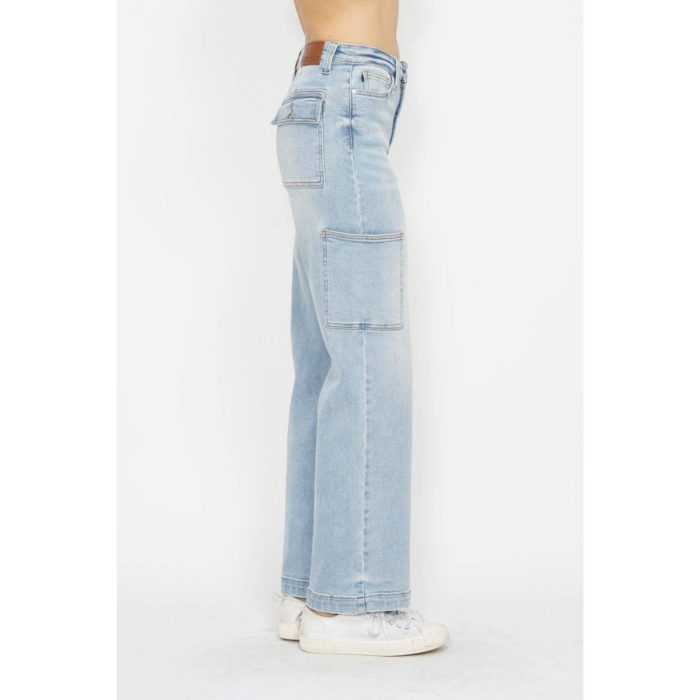 Judy Blue Full Size High Waist Straight Cargo Jeans