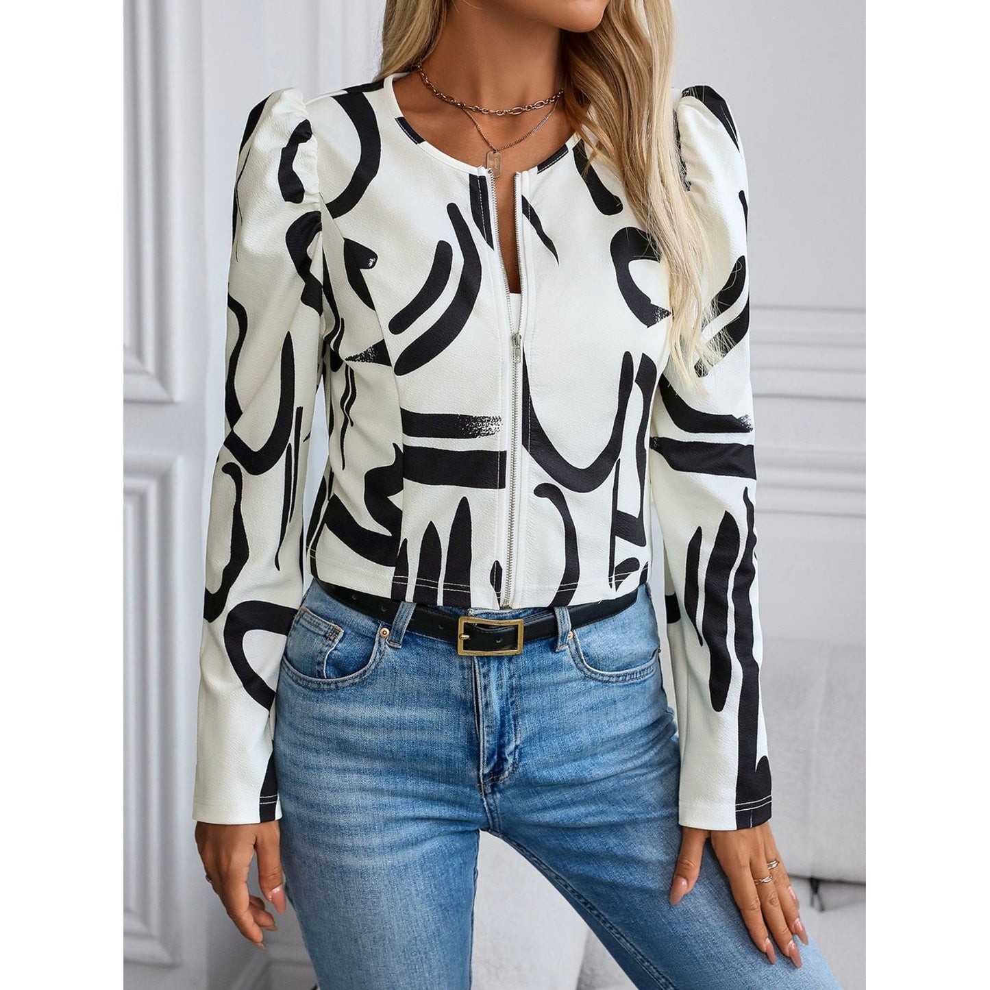 Zip Up Long Sleeve Jacket