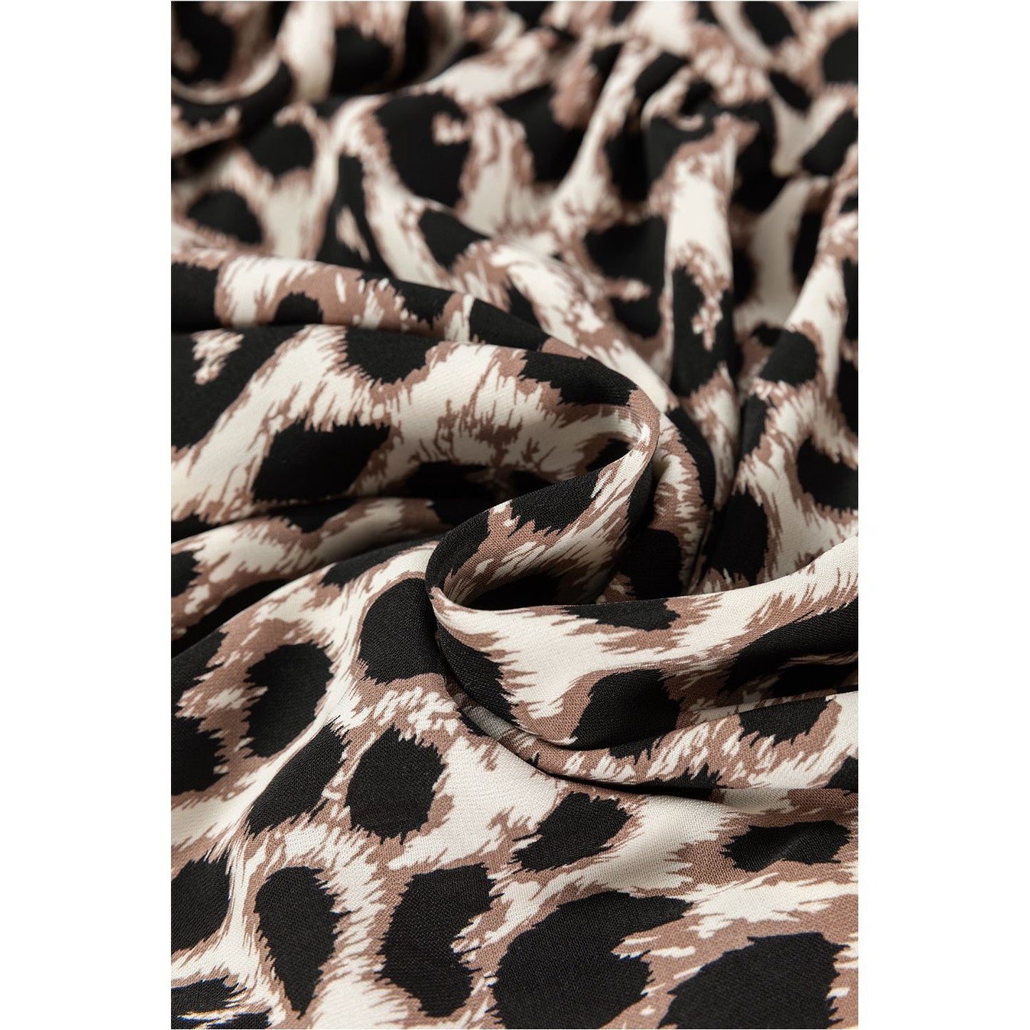 Cutout Back Leopard V-Neck Short Sleeve Mini Dress