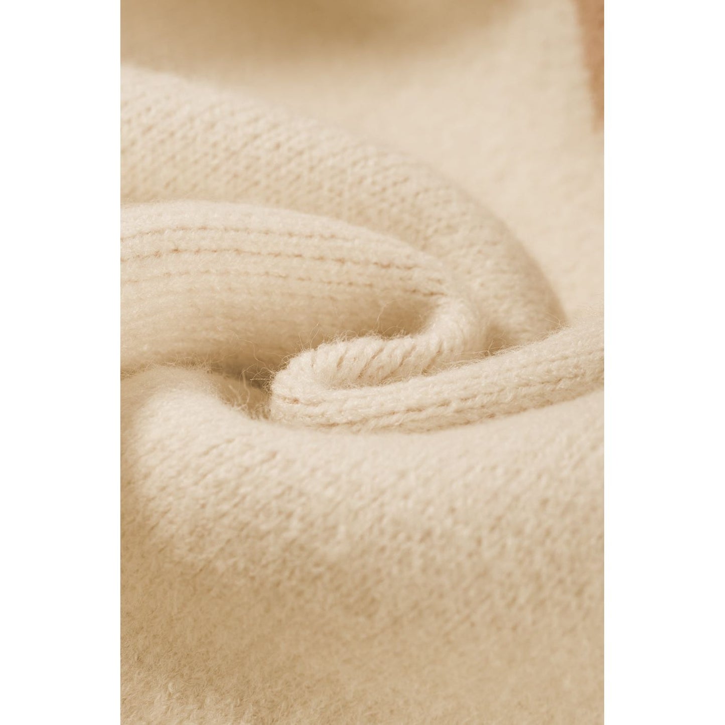 Geometric Mock Neck Long Sleeve Sweater