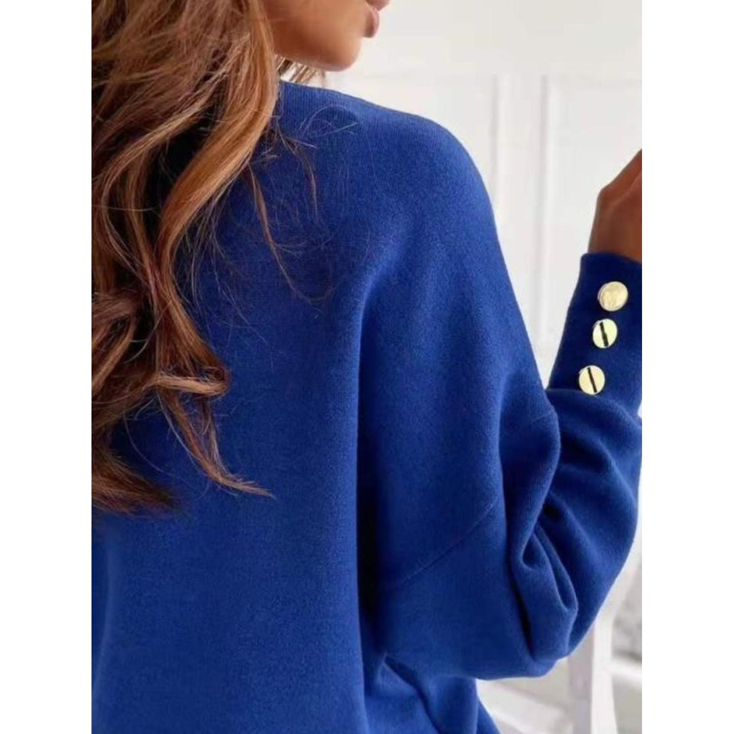 V-Neck Long Sleeve Sweatshirt