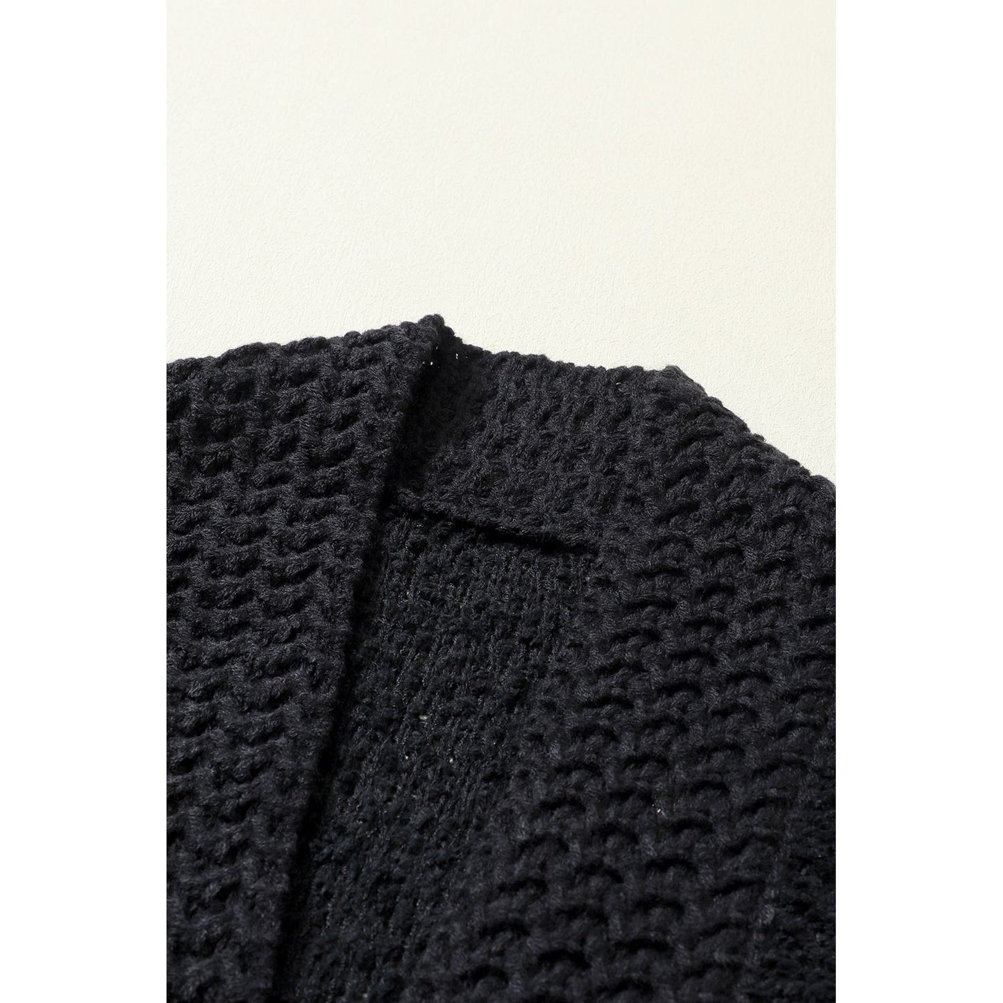 Solid Color Open Front Cardigan