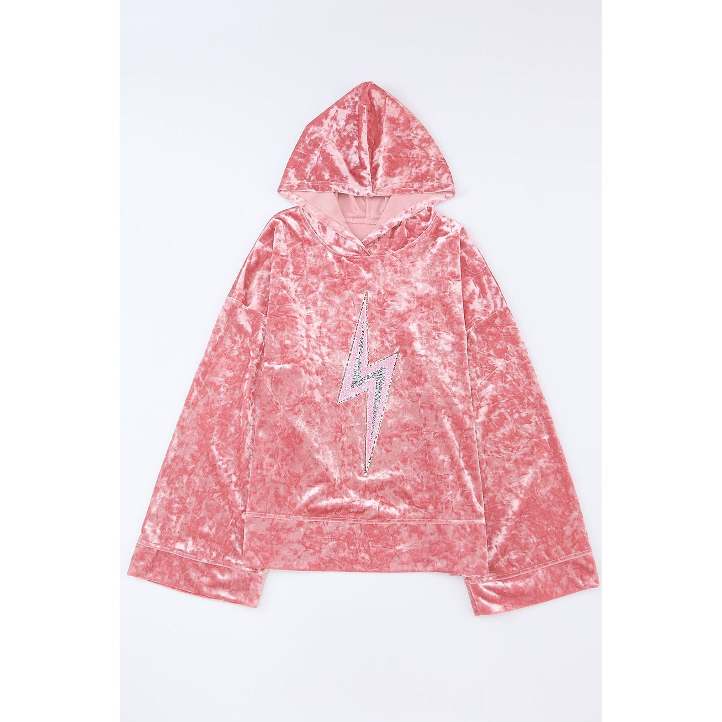 Thunderbolt Sequin Long Sleeve Hoodie