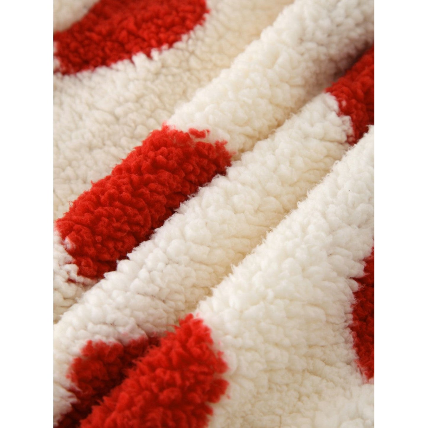 Fuzzy Heart Pocketed Dropped Shoulder Hoodie