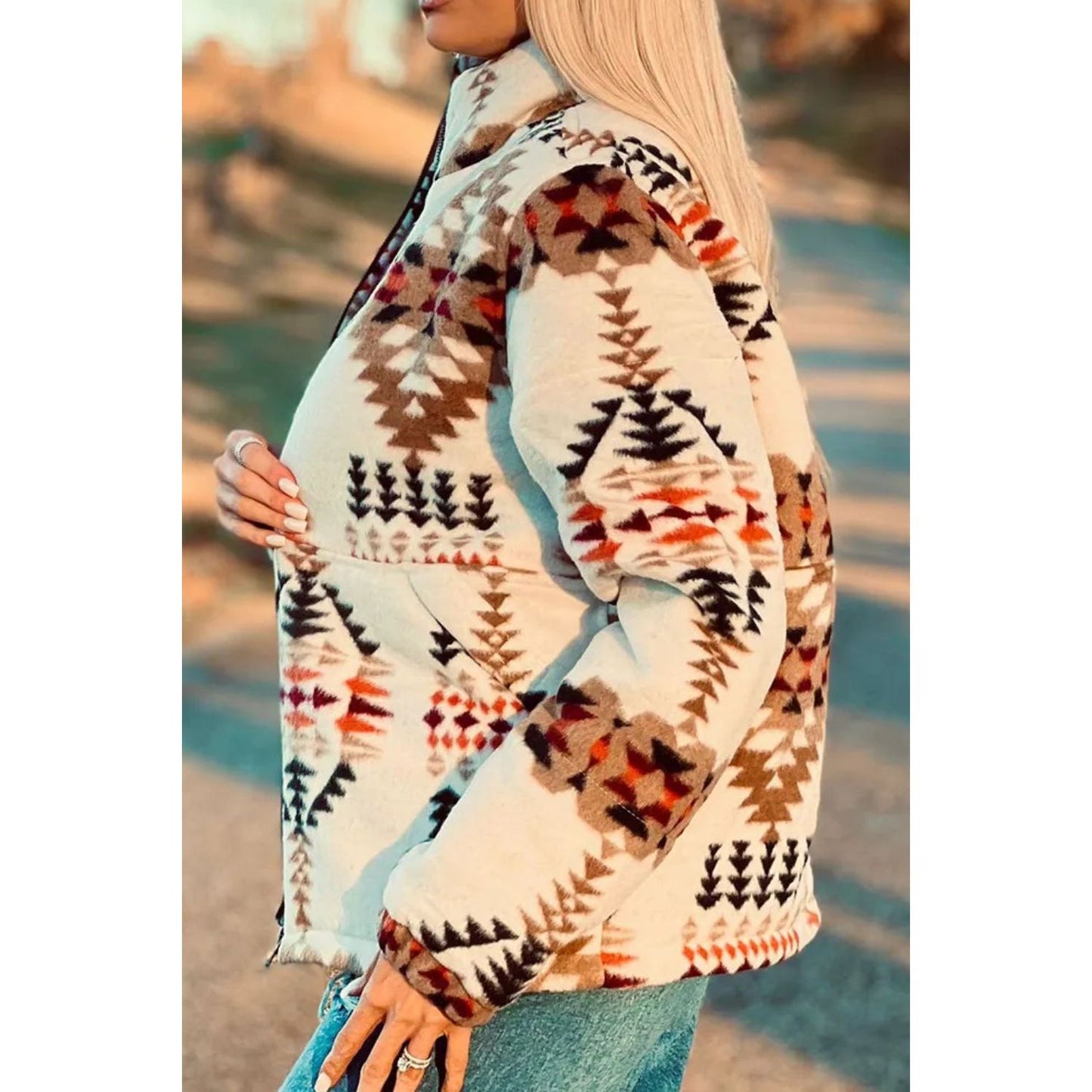 Zip Up Mock Neck Jacket