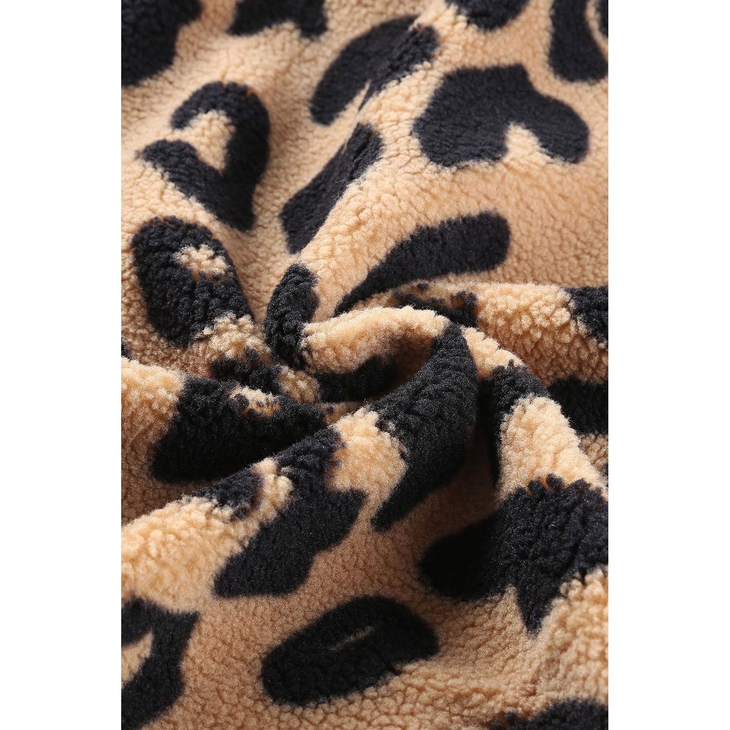 Leopard Button Up Long Sleeve Jacket