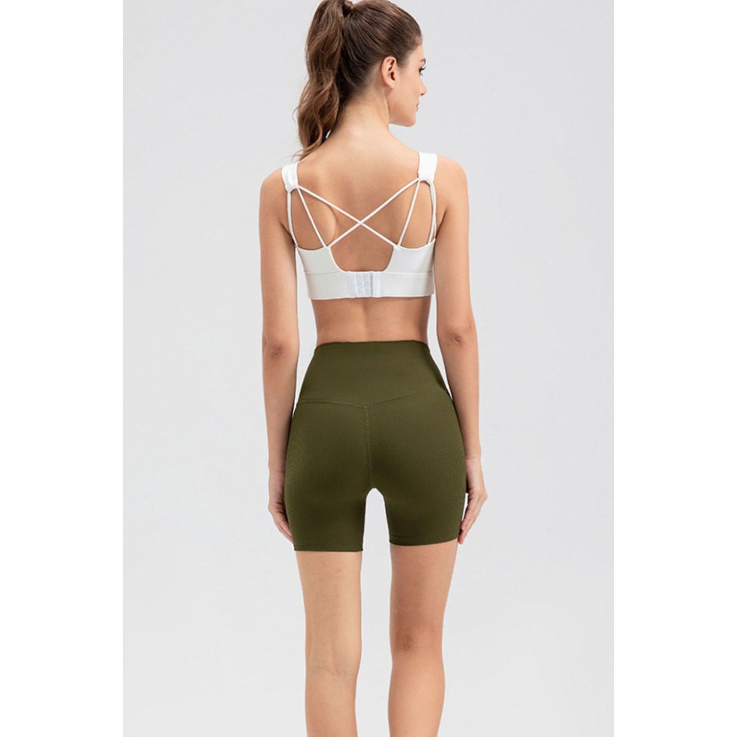 Wide Waistband Slim Fit Sports Shorts