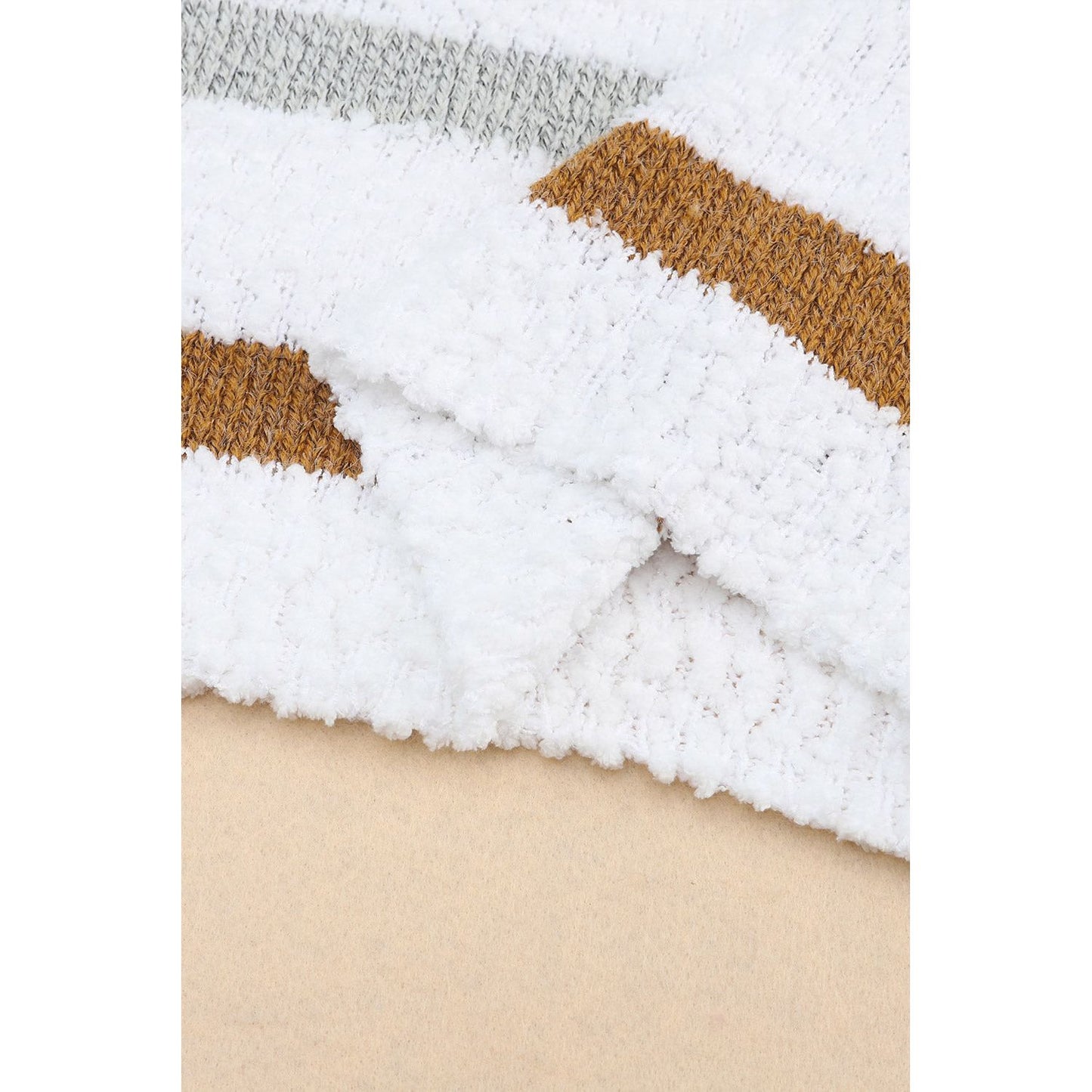 Striped Round Neck Dropped Shoulder Sweater