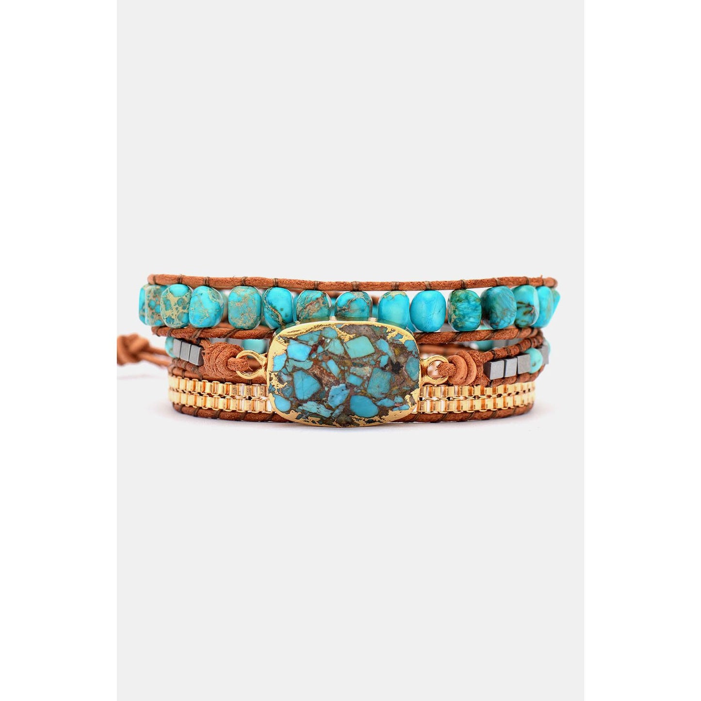 Handmade Natural Stone Copper Bracelet