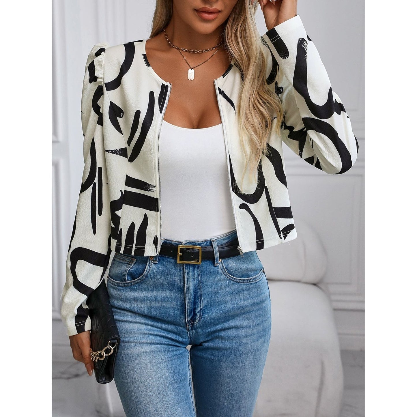 Zip Up Long Sleeve Jacket