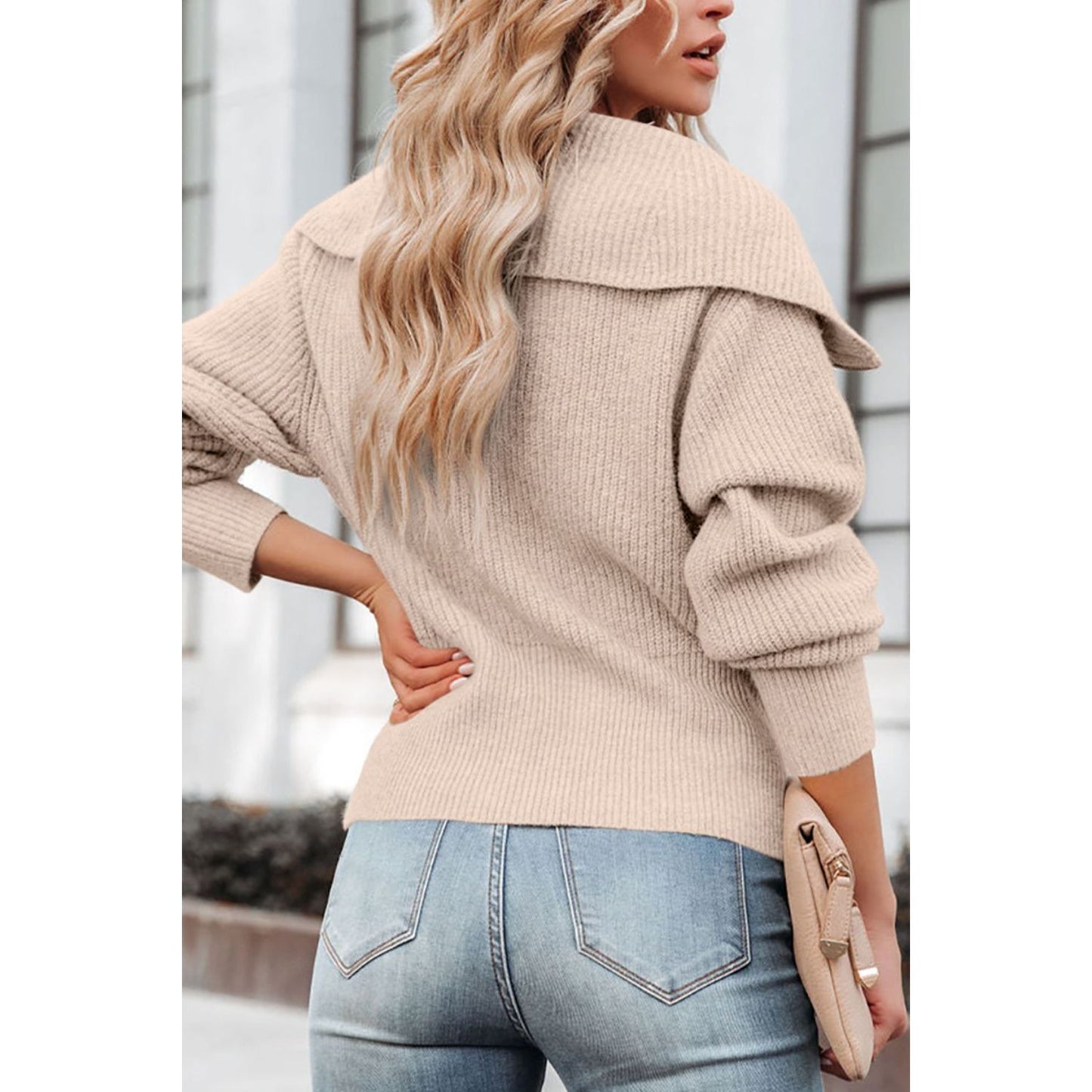 Zip Up Long Sleeve Cardigan