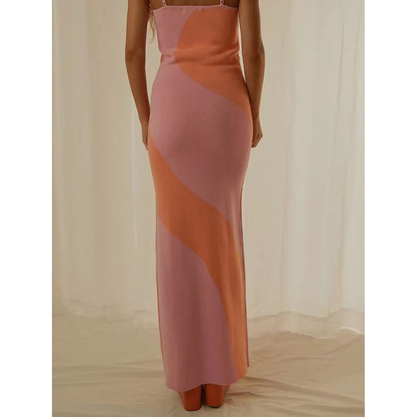 Spaghetti Strap Maxi Sweater Dress
