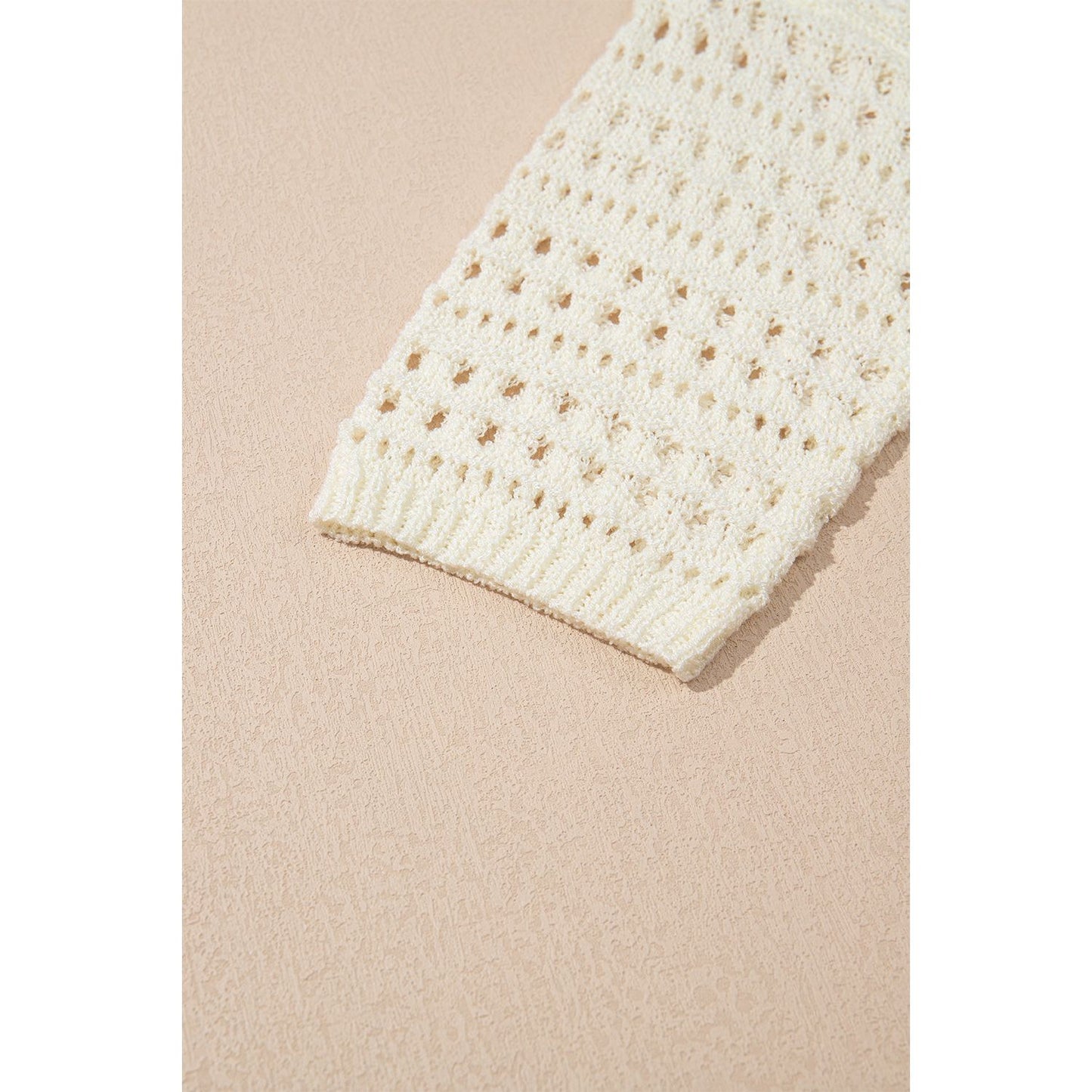 Hollow Out Drop Shoulder Sweater