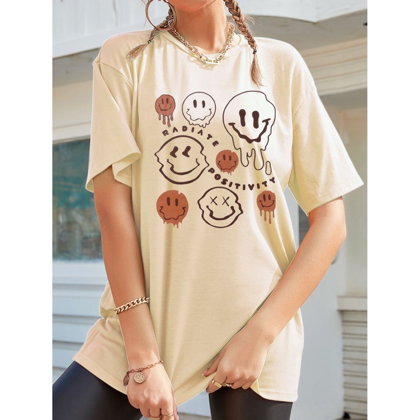 Graphic Round Neck Half Sleeve T-Shirt