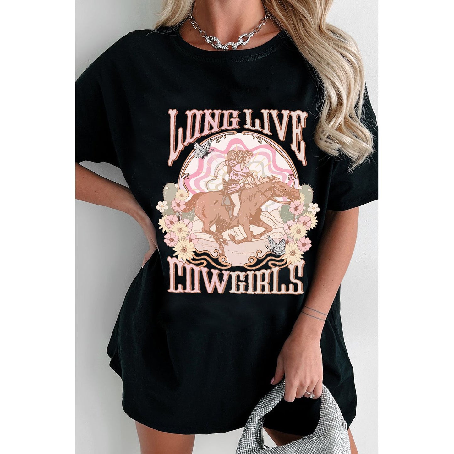 Graphic Round Neck Half Sleeve Oversize T-Shirt