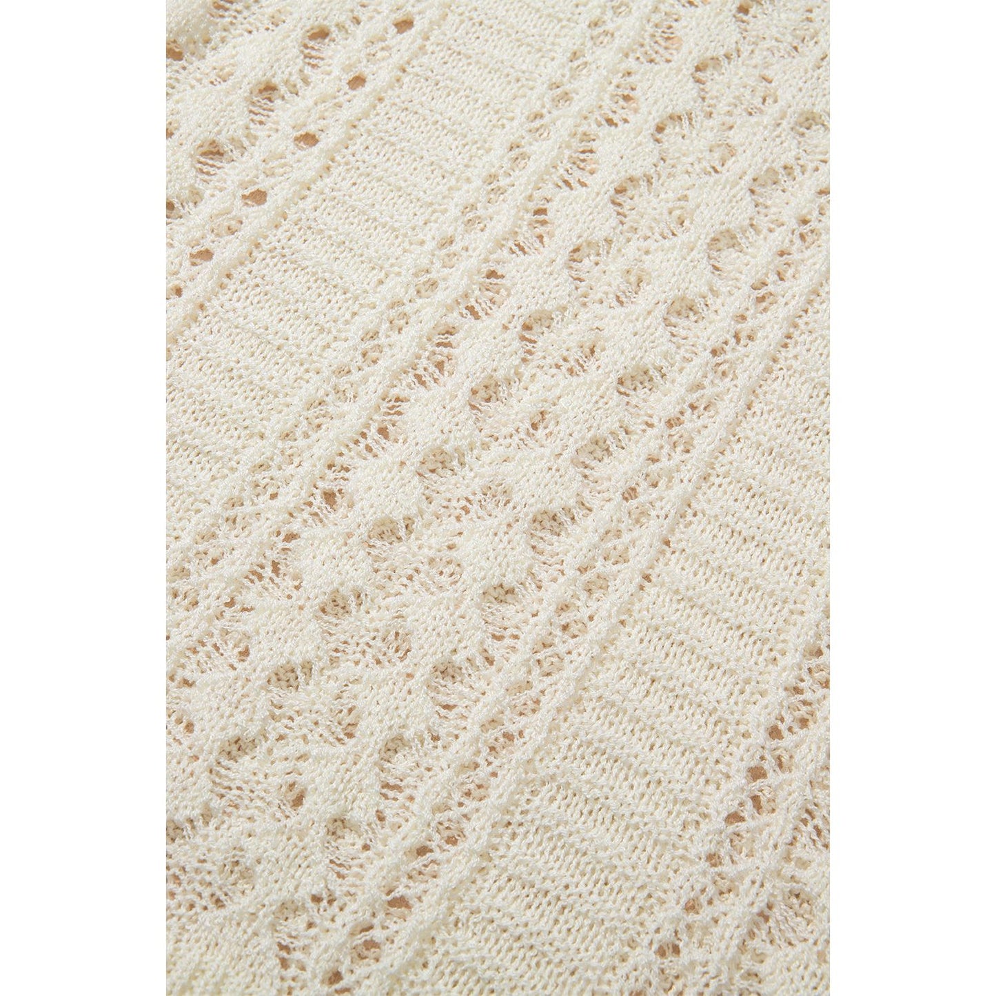 Hollow Out Drop Shoulder Sweater