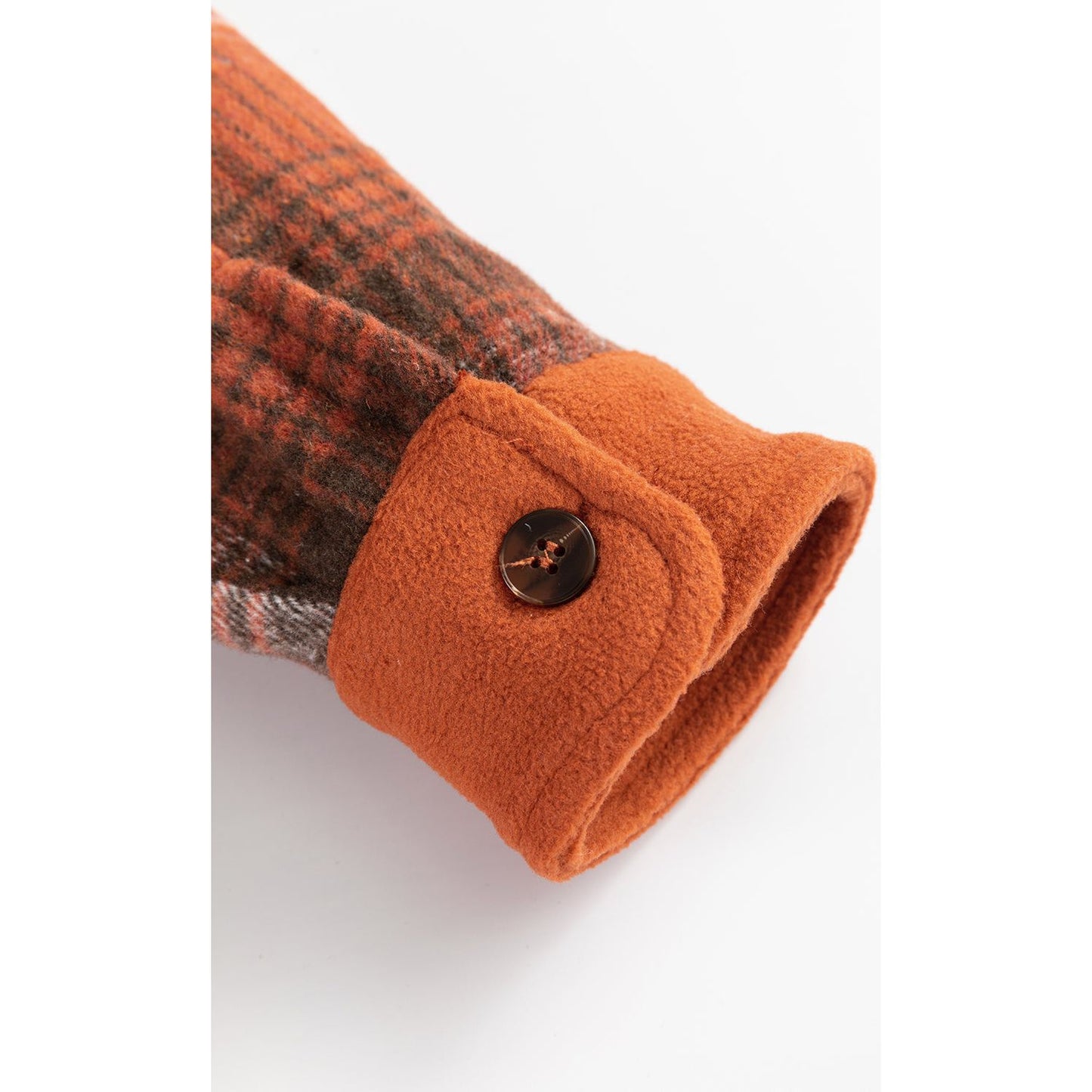 Plaid Button Up Long Sleeve Jacket