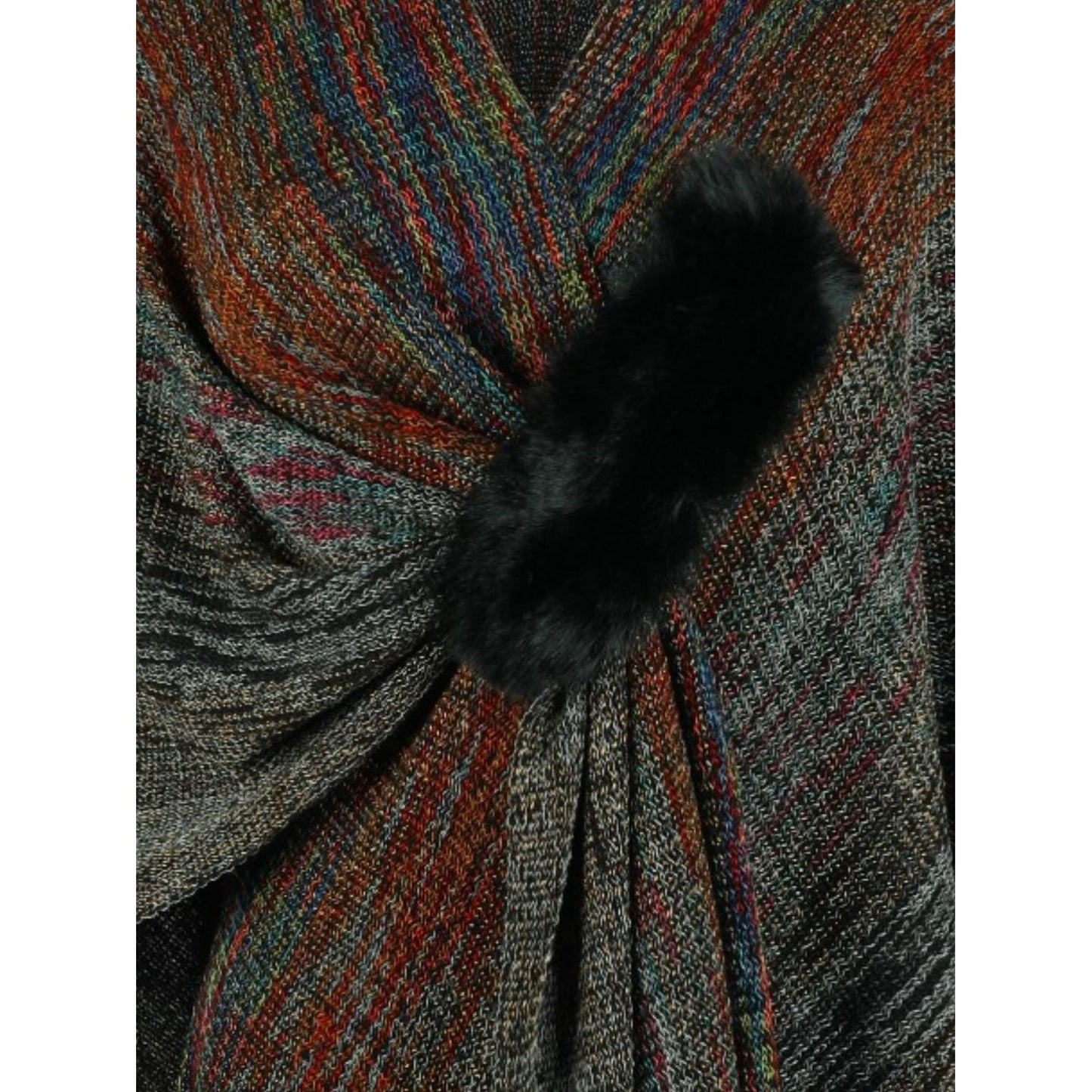 Heathered Fringe Hem Poncho