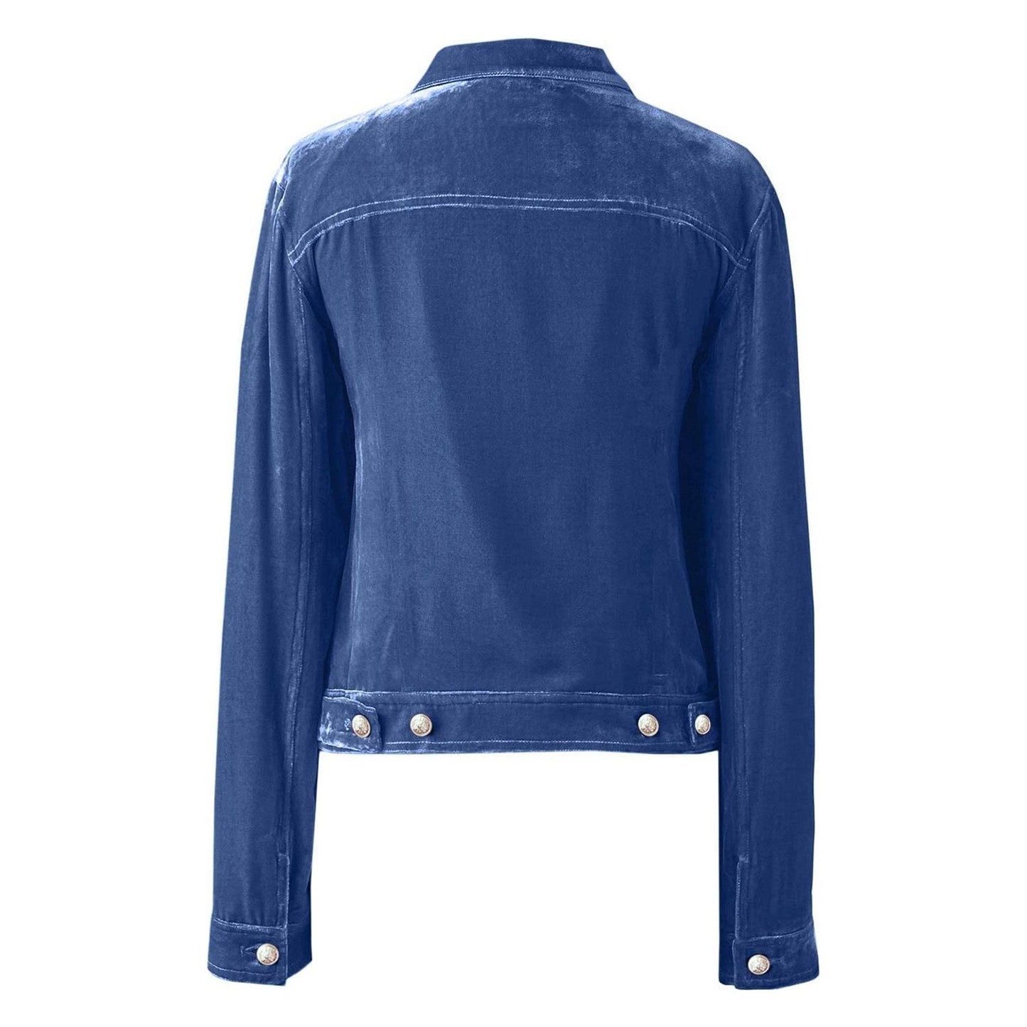 Button Up Long Sleeve Jacket with Chest Pockets