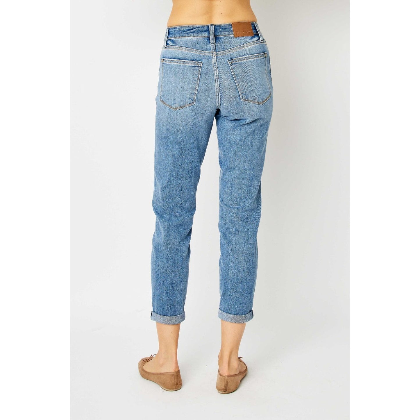 Judy Blue Full Size Cuffed Hem Slim Jeans