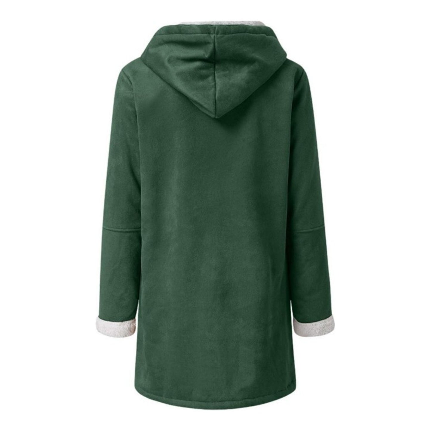 Full Size Pocketed Long Sleeve Hooded Toggle Jacket
