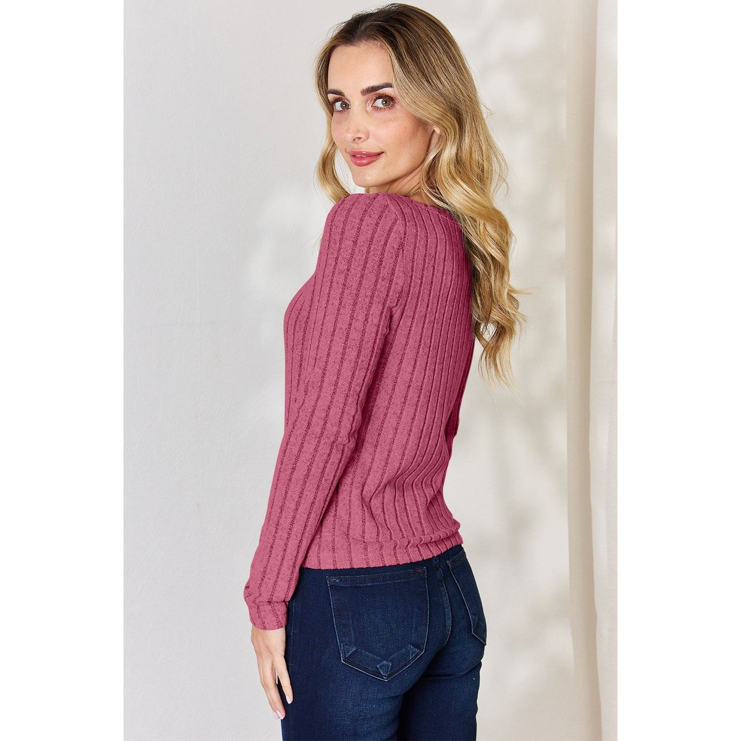 Basic Bae Full Size Ribbed Long Sleeve T-Shirt