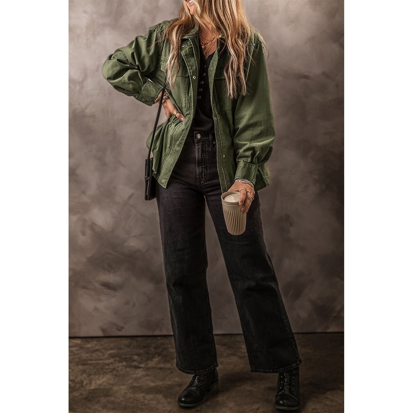 Zip Up Long Sleeve Jacket