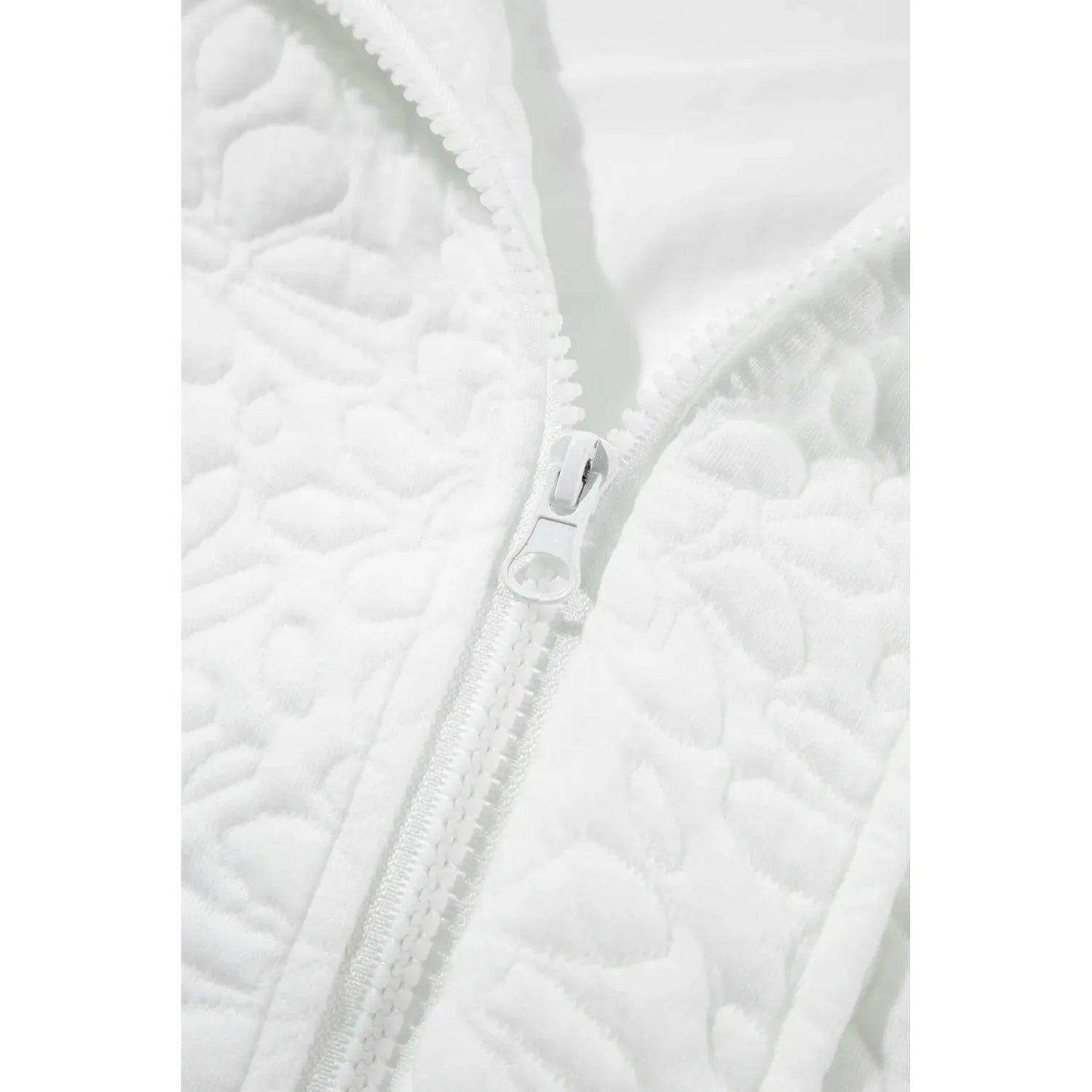 Baseball Collar Floral Quilted Jacket