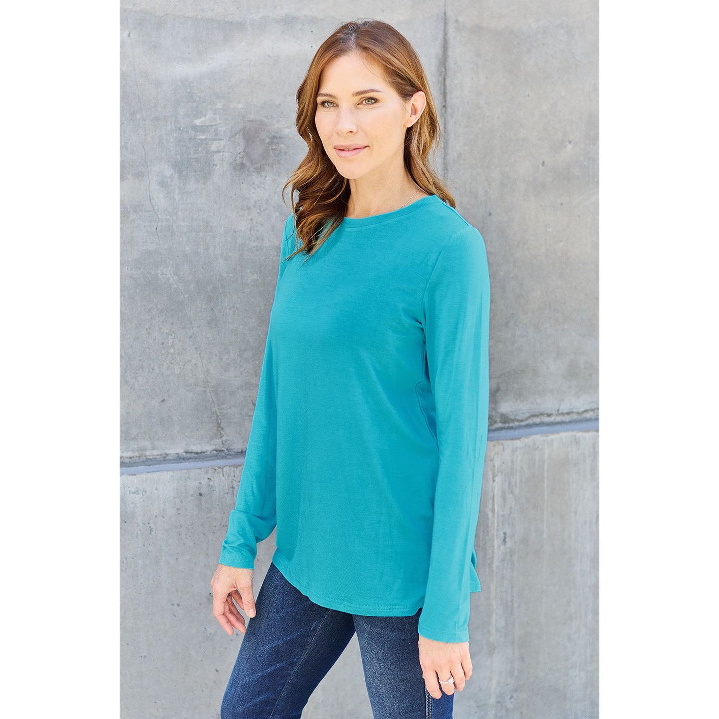 Basic Bae Full Size Round Neck Long Sleeve Top