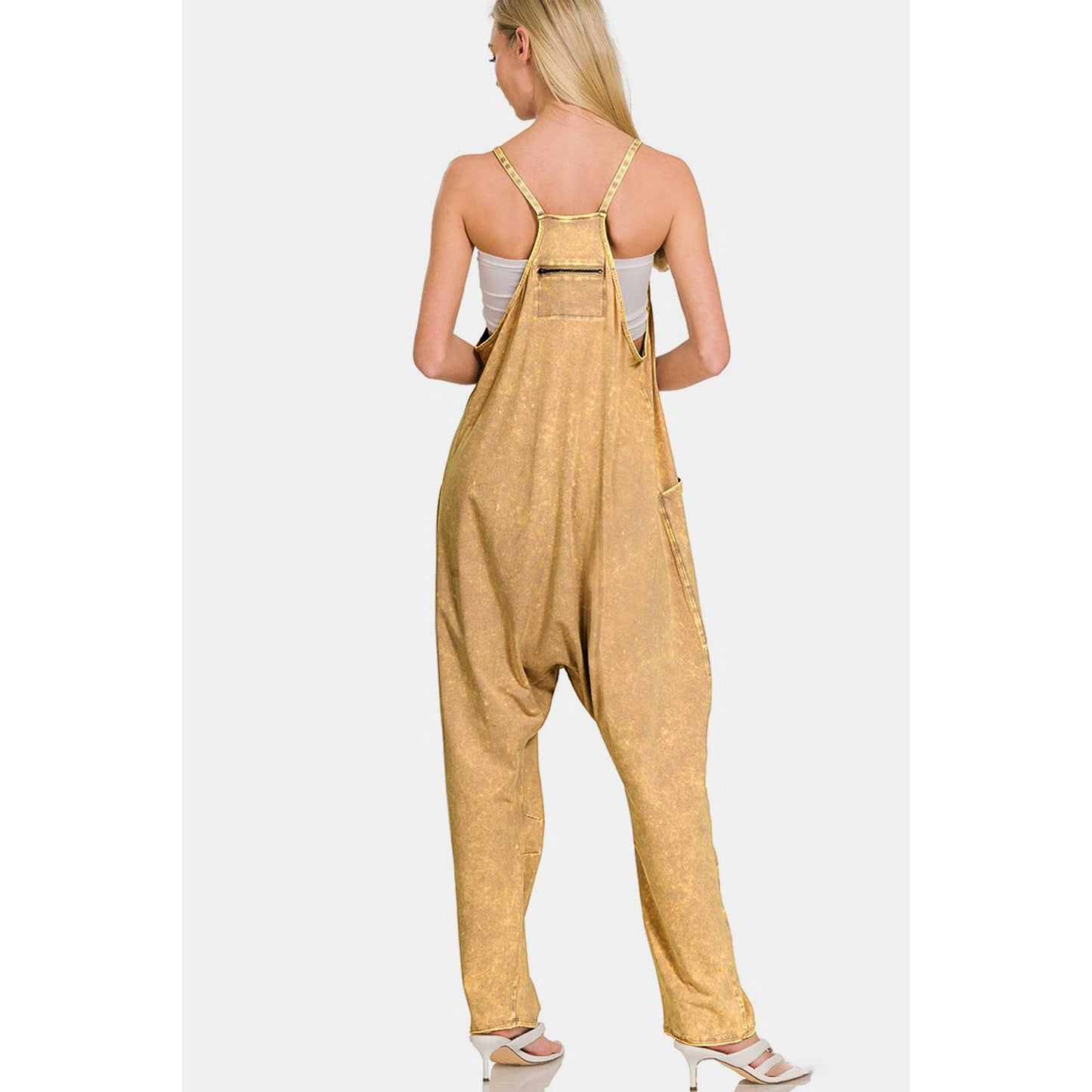 Zenana Spaghetti Strap Jumpsuit with Pockets