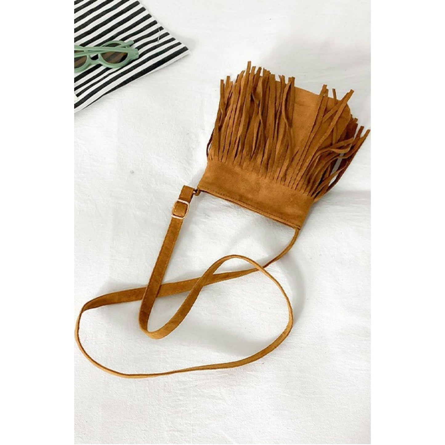 Adored PU Leather Crossbody Bag with Fringe