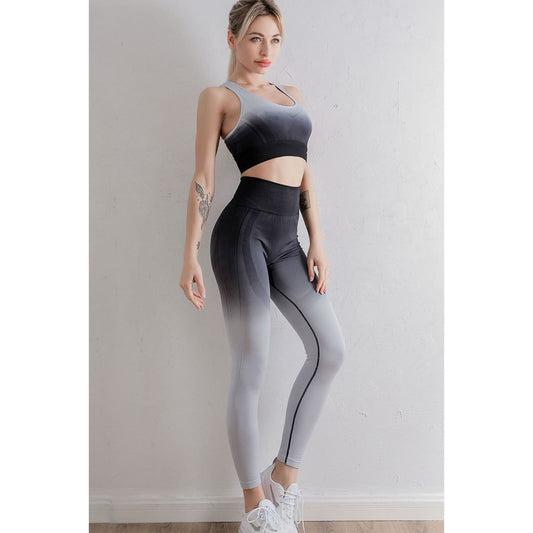 Gradient Sports Bra and Leggings Set