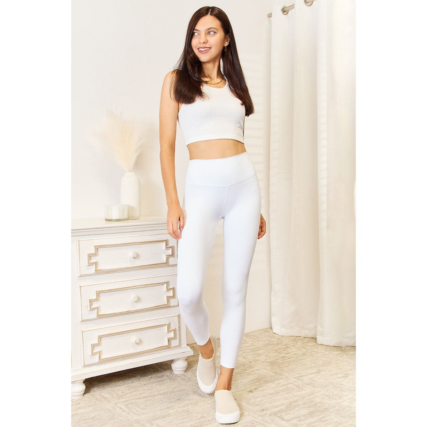 Double Take Wide Waistband Sports Leggings