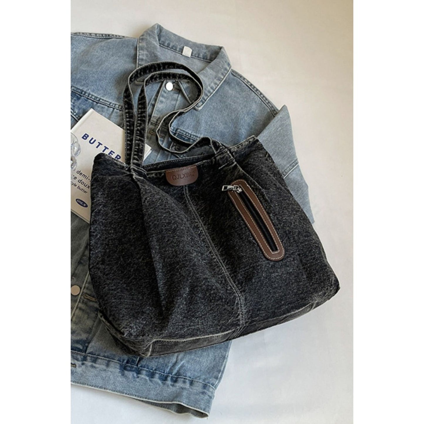 Medium Denim Tote Bag